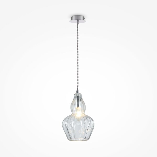 Suspension métal verre E14 Ø 16 cm H : max. 143 cm