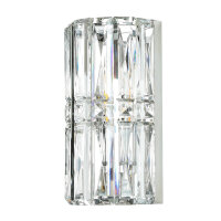 Applique métal verre hauteur 25 cm chrome E14...