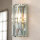 Applique métal verre hauteur 25 cm chrome E14 allongée