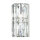 Applique métal verre hauteur 25 cm chrome E14 allongée