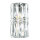 Applique métal verre hauteur 25 cm chrome E14 allongée