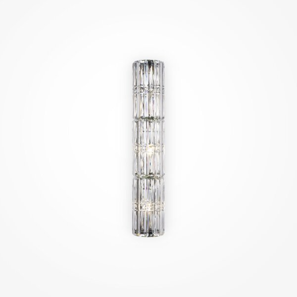 Applique Métal Verre E14 H : 75,2 cm Chrome 3 flammes