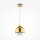 Lampe à suspendre métal verre E27 D : 20 cm rond en or JOY