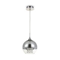Suspension métal verre Ø 20 cm rond H :...