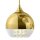 Suspension métal verre H : max. 95 cm en or E27 JOY