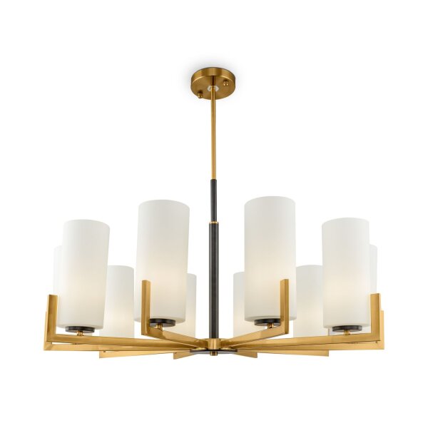 Lustre métal verre E27 largeur 86 cm Moderne KAYA