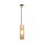 Lampe &agrave; suspendre m&eacute;tal verre fum&eacute; rond &Oslash; 8 cm H : max. 178 cm