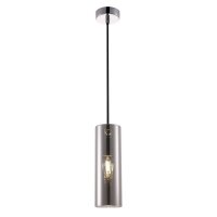 Lampe à suspendre métal verre fumé...