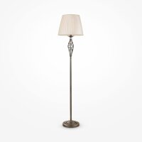 Lampadaire métal tissu E14 165 cm rond Classique...