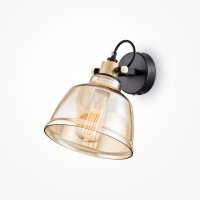 Plafonnier métal verre fumé orientable E27...