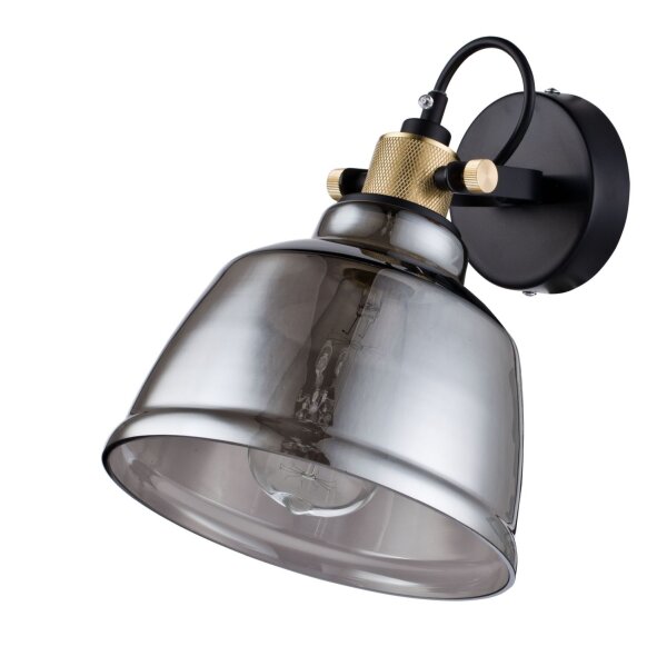 Spot de plafond verre fumé métal E27 orientable