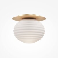 Lampe de plafond métal verre E27 D : 35 cm rond en...