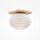 Lampe de plafond métal verre E27 D : 35 cm rond en or blanc