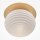 Lampe de plafond métal verre E27 D : 35 cm rond en or blanc
