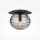 Plafonnier métal verre fumé Ø 35 cm rond E27 Moderne