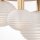 Plafonnier métal verre L : 53,5 cm en or blanc E14