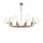 Lustre métal verre L : 116 cm en laiton blanc E14