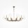 Lustre métal verre L : 116 cm en laiton blanc E14
