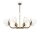 Lustre métal verre 103 cm de large en laiton blanc