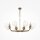Lustre métal verre 103 cm de large en laiton blanc