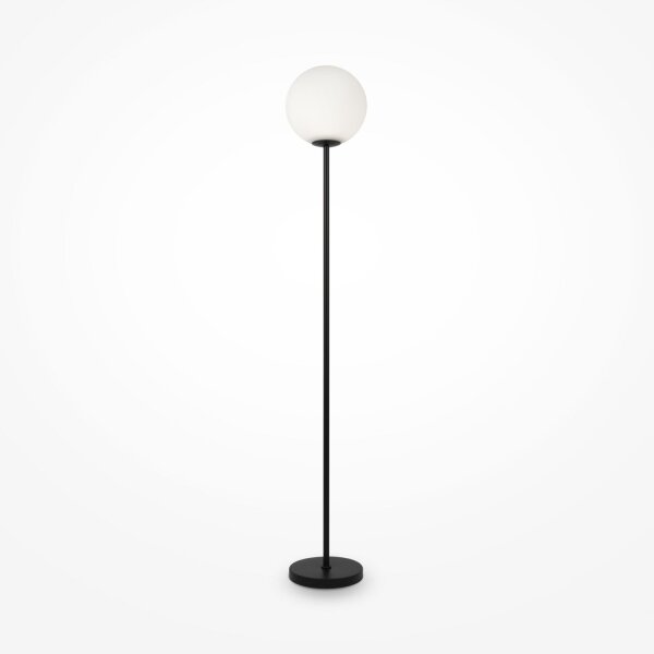 Lampadaire Verre Métal E27 155 cm Noir Blanc Moderne