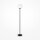Lampadaire Verre Métal E27 155 cm Noir Blanc Moderne