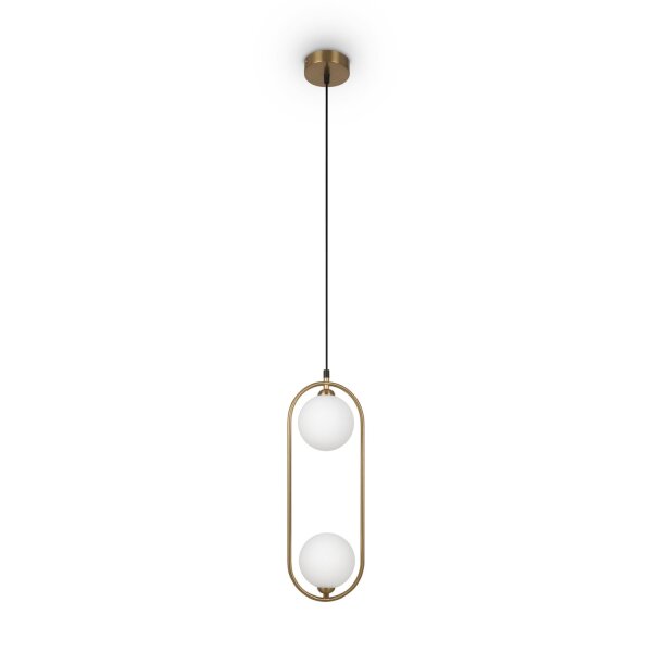 Lampe à suspendre métal verre H : max. 204 cm en laiton blanc