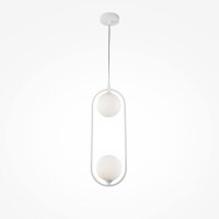 Suspension métal verre G9 H : max. 204 cm Blanc...