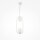 Suspension métal verre G9 H : max. 204 cm Blanc Moderne