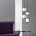 Lampe à suspendre verre métal G9 H : max. 204 cm noir blanc