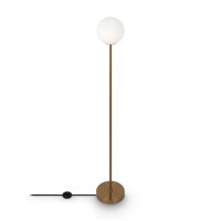 Lampadaire métal verre hauteur 155 cm en laiton...