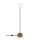 Lampadaire métal verre hauteur 155 cm en laiton blanc E27