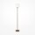 Lampadaire métal verre hauteur 155 cm en laiton blanc E27