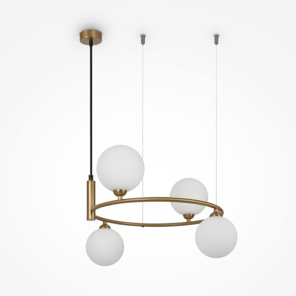 Suspension métal verre L : 39 cm H : max. 178 cm G9