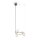 Suspension métal verre L : 39 cm H : max. 178 cm G9
