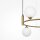 Suspension métal verre L : 39 cm H : max. 178 cm G9