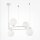 Suspension métal verre L : 39 cm H : max. 184 cm Blanc