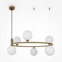 Suspension métal verre G9 largeur 58 cm H : max....