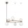 Suspension métal verre G9 largeur 58 cm H : max. 178 cm