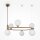 Suspension métal verre G9 largeur 58 cm H : max. 178 cm
