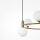 Suspension métal verre G9 largeur 58 cm H : max. 178 cm