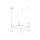 Suspension métal verre G9 L : 58 cm H : max. 184 cm
