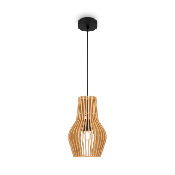 Suspension bois métal E27 Ø 30 cm H : max. 347,5 cm