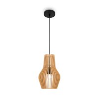Suspension bois métal E27 Ø 30 cm H : max....