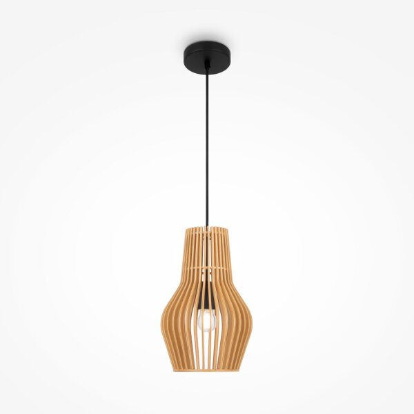 Lampe à suspendre métal bois D : 20 cm H : max. 333,5 cm E27