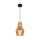 Lampe à suspendre métal bois D : 20 cm H : max. 333,5 cm E27