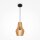 Lampe à suspendre métal bois D : 20 cm H : max. 333,5 cm E27