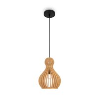 Suspension métal bois Ø 20 cm rond H : max....