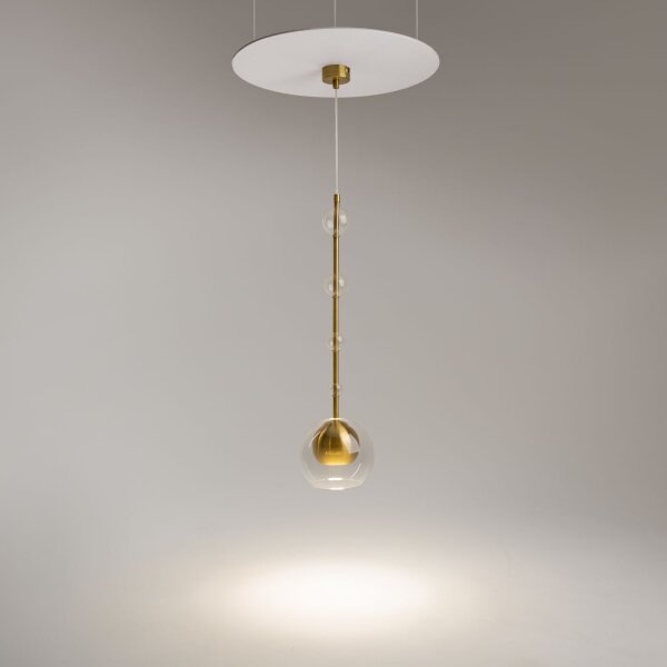 Lampe à suspendre métal verre Ø 16 cm H : max. 362,5 cm GU10
