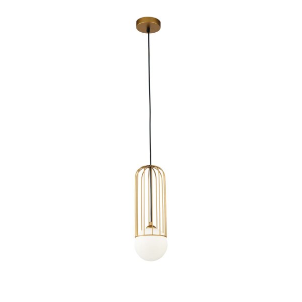 Suspension métal verre D : 12 cm rond H : max. 168 cm